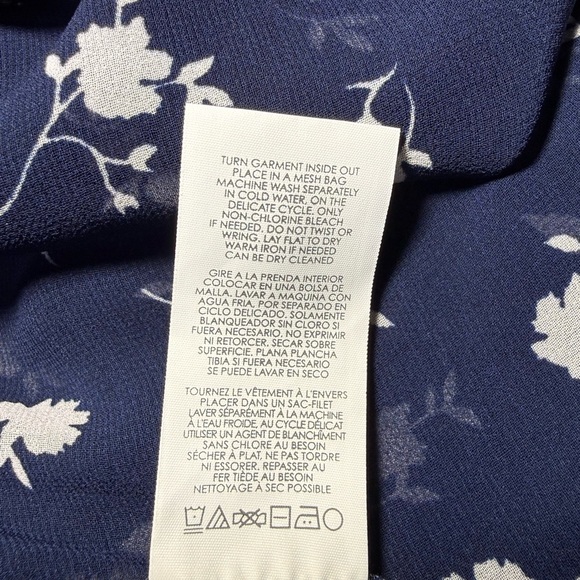 Cabi women’s Pemberley Dream in Midnight Navy Floral Sheer Outer dress sz 4 - Picture 6 of 10